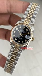 Rolex Datejust Siyah Taşlı 278273 Jubilee 31mm Black Diamond Dial Lady Two Tone Gold Kadın Saati