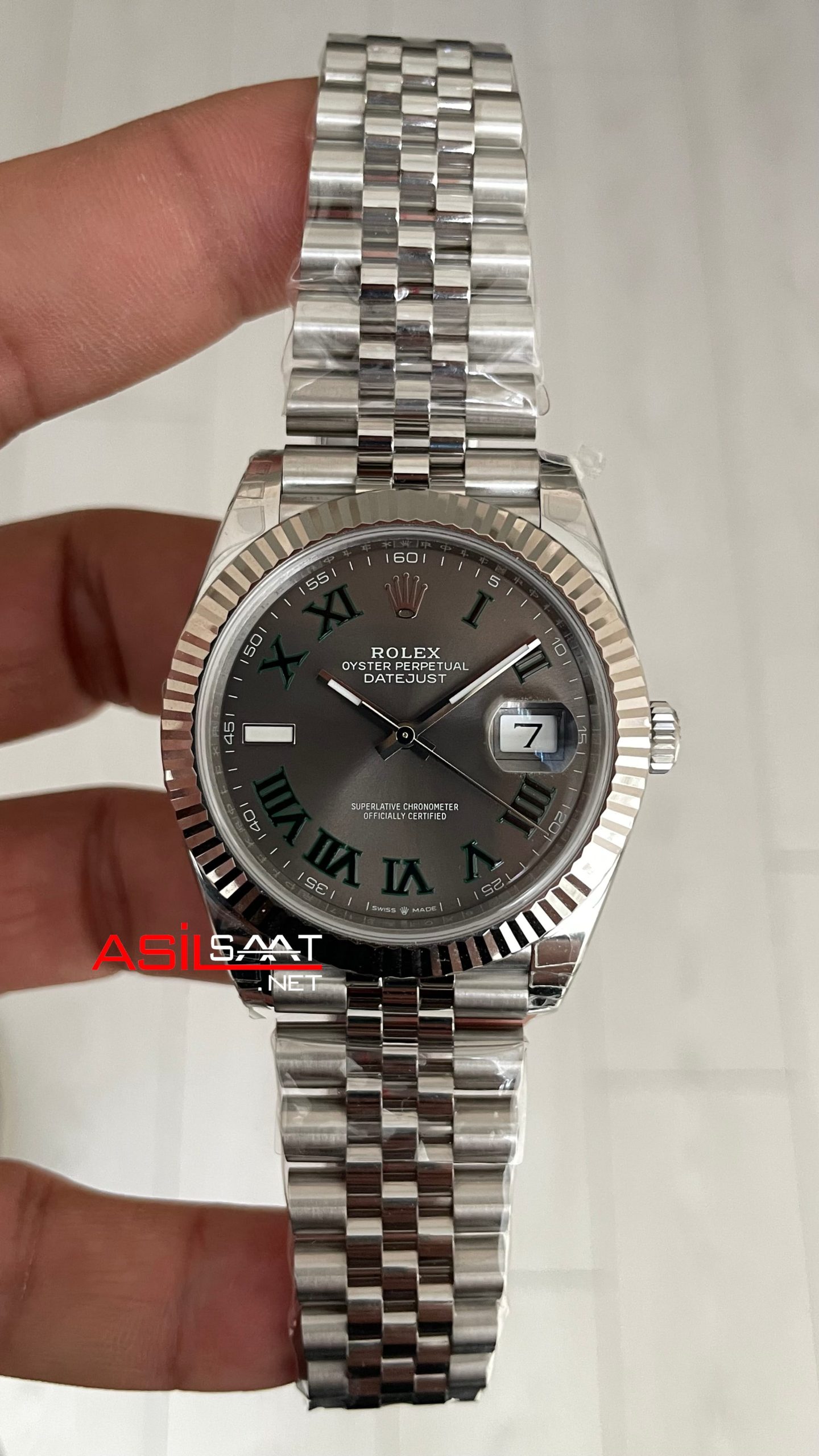 Rolex Datejust Wimbledon 126334 Jubilee 41mm V2 DD3235 Super Clone Swiss ETA Saat VS Factory