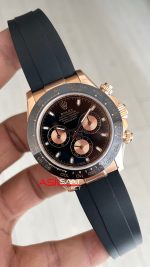 Rolex Daytona Cosmograph 116515 Siyah Everose Oysterflex 40mm Swiss ETA Saat