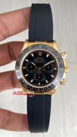 Rolex Daytona Cosmograph 116518 Siyah Gold Oysterflex 40mm Swiss ETA Saat