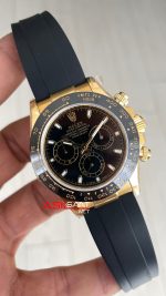 Rolex Daytona Cosmograph 116518 Siyah Gold Oysterflex 40mm Swiss ETA Saat