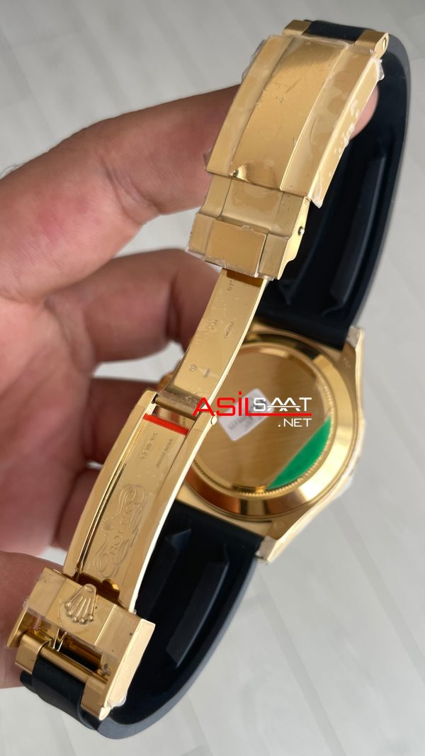 Rolex Daytona Cosmograph 116518 Siyah Gold Oysterflex 40mm Swiss ETA Saat Rolex Daytona Cosmograph 116518 Siyah Gold Oysterflex 40mm Swiss ETA Saat