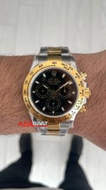 Rolex Daytona Cosmograph 116503 Siyah 40mm Two Tone Gold Swiss ETA Saat