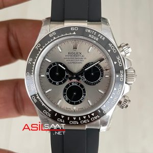 Rolex Daytona Ghost 126519LN Oysterflex Gri Kadran 40mm 4131 Super Clone Swiss Eta Saat QF Factory