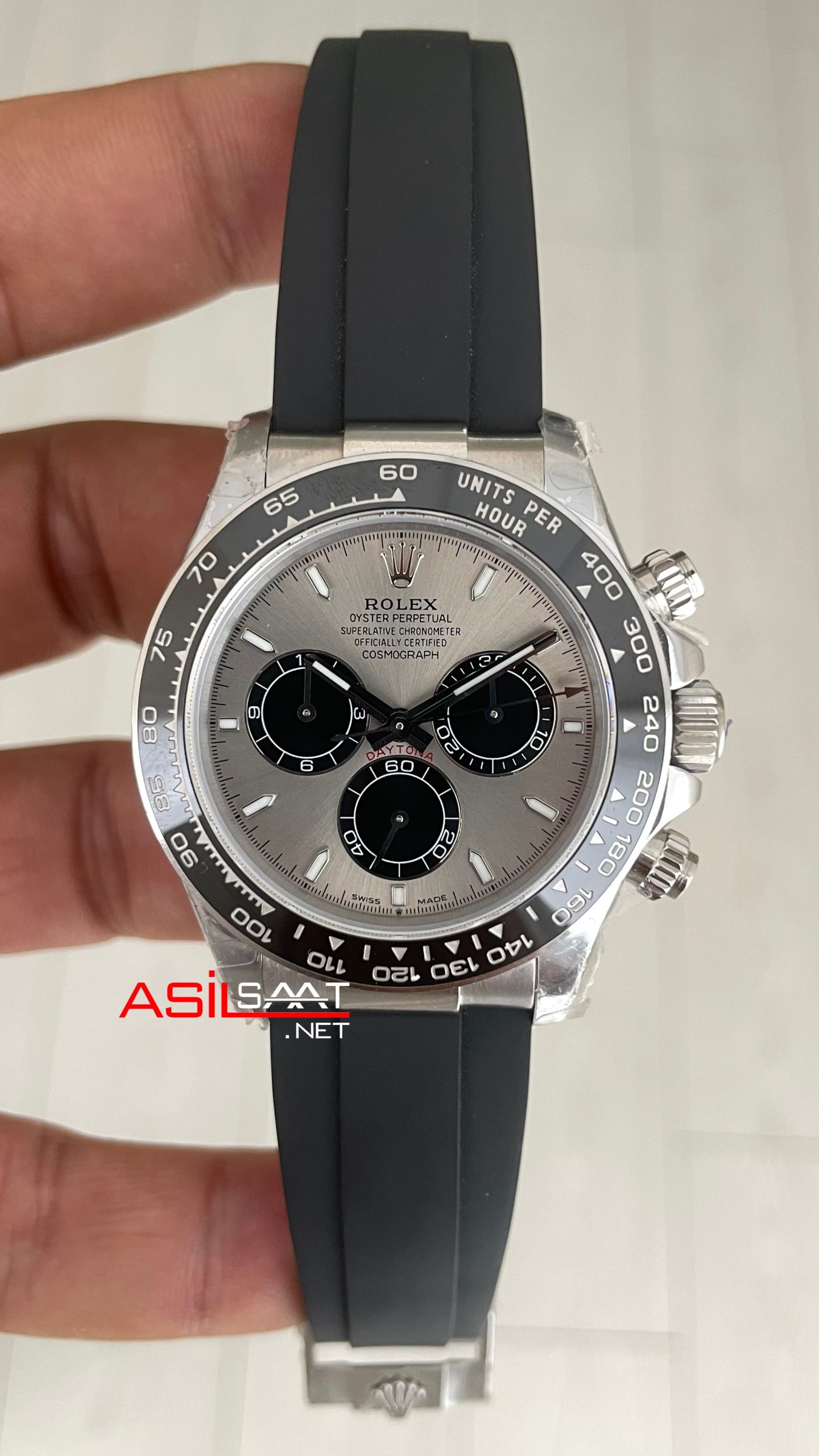 Rolex Daytona Ghost 126519LN Oysterflex Gri Kadran 40mm 4131 Super Clone Swiss Eta Saat QF Factory Rolex Daytona Ghost 126519LN Oysterflex Gri Kadran 40mm 4131 Super Clone Swiss Eta Saat QF Factory