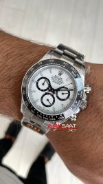 Rolex Daytona Panda 126500LN Beyaz Kadran 40mm 4131 Super Clone Swiss ETA Saat QF Factory