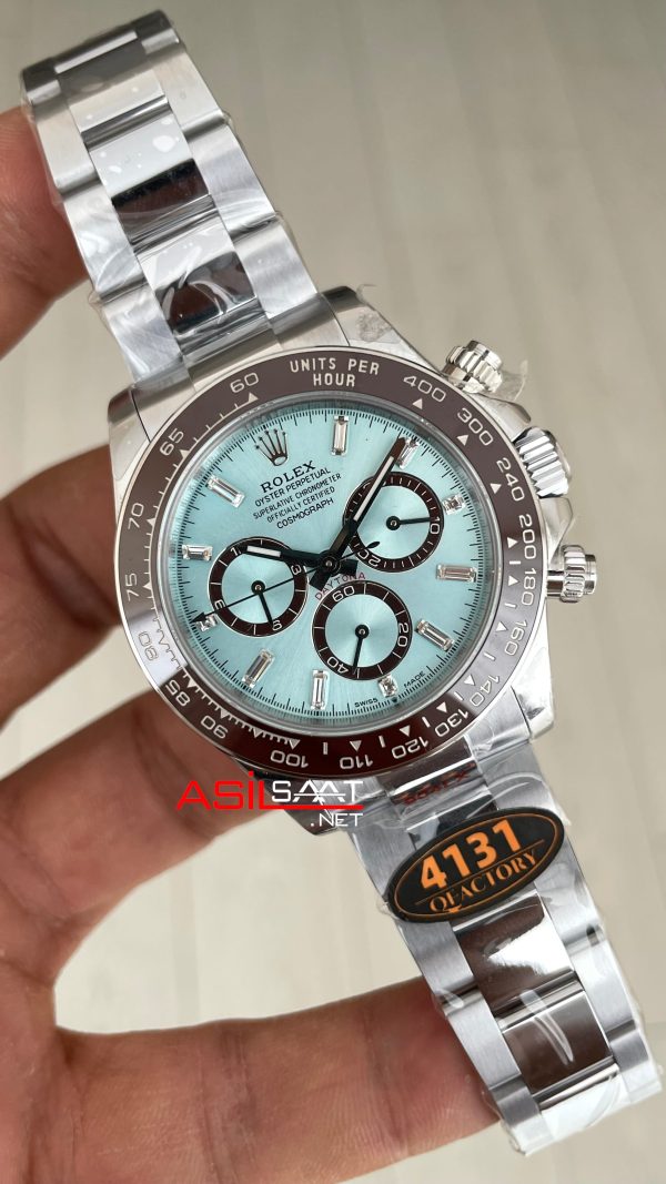 Rolex Daytona Platinum 126506 Ice Blue Baguette Dial 40mm 4131 Super Clone Swiss ETA Saat QF Factory Rolex Daytona Platinum 126506 Ice Blue Baguette Dial 40mm 4131 Super Clone Swiss ETA Saat QF Factory