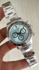 Rolex Daytona Platinum 126506 Ice Blue Dial 40mm 4131 Super Clone Swiss ETA Saat QF Factory
