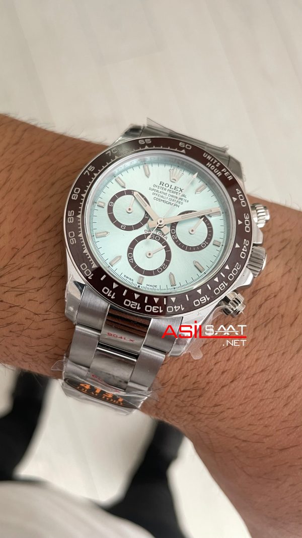 Rolex Daytona Platinum 126506 Ice Blue Dial 40mm 4131 Super Clone Swiss ETA Saat QF Factory Rolex Daytona Platinum 126506 Ice Blue Dial 40mm 4131 Super Clone Swiss ETA Saat QF Factory
