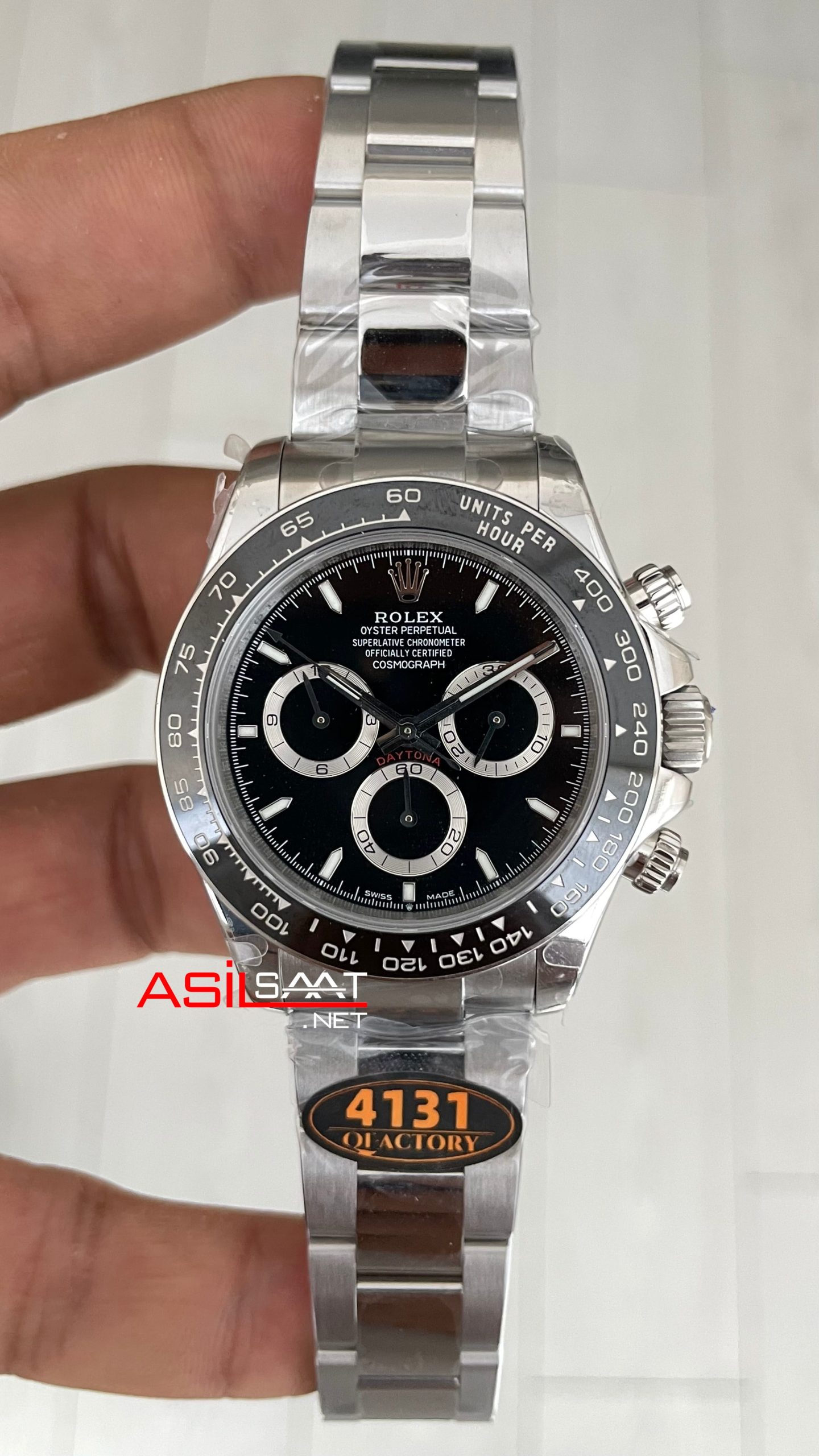 Rolex Daytona Siyah 126500LN Black Dial 40mm 4131 Super Clone Swiss ETA Saat QF Factory Rolex Daytona Siyah 126500LN Black Dial 40mm 4131 Super Clone Swiss ETA Saat QF Factory