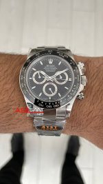 Rolex Daytona Siyah 126500LN Black Dial 40mm 4131 Super Clone Swiss ETA Saat QF Factory