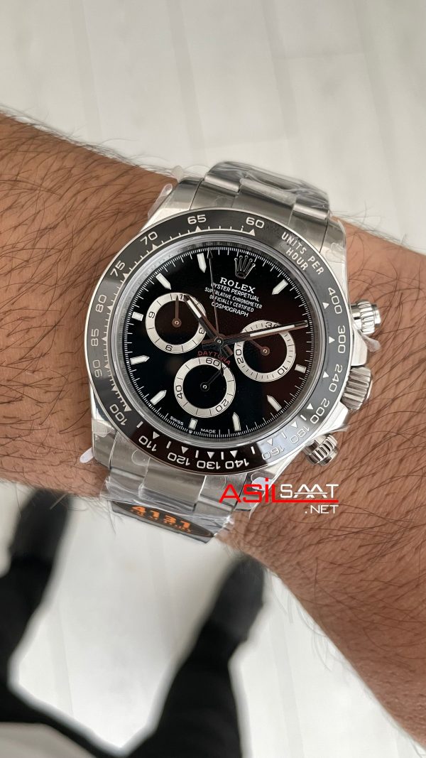 Rolex Daytona Siyah 126500LN Black Dial 40mm 4131 Super Clone Swiss ETA Saat QF Factory Rolex Daytona Siyah 126500LN Black Dial 40mm 4131 Super Clone Swiss ETA Saat QF Factory