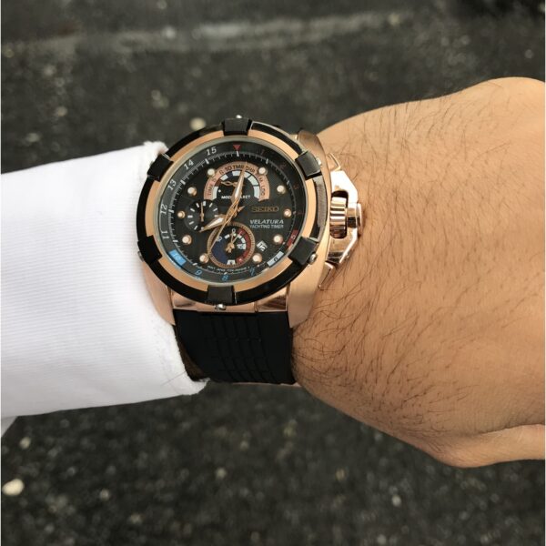 Seiko Velatura Chronograph Rose Siyah Kadran