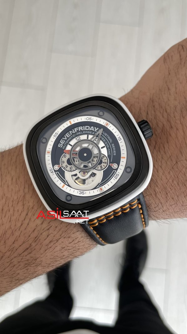 SevenFriday P Series Bully P3/03 Siyah Beyaz 47mm SevenFriday P Series Bully P3/03 Siyah Beyaz 47mm