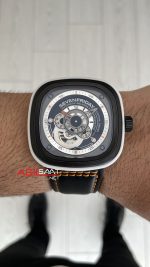 SevenFriday P Series Bully P3/03 Siyah Beyaz 47mm