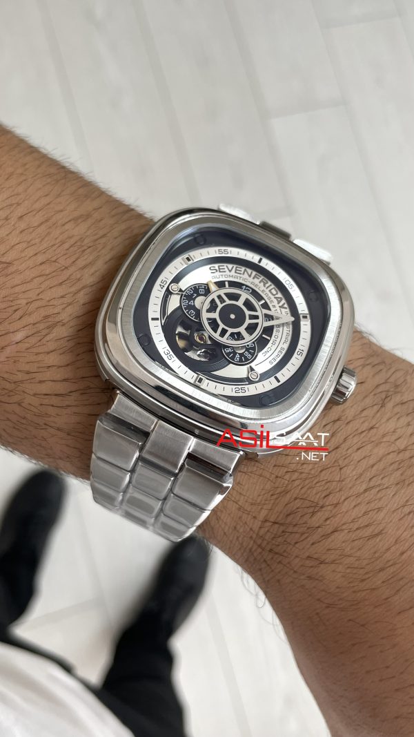 SevenFriday P Serisi SF-P1B/01M Silver 47mm Replika Saat SevenFriday P Serisi SF-P1B/01M Silver 47mm Replika Saat