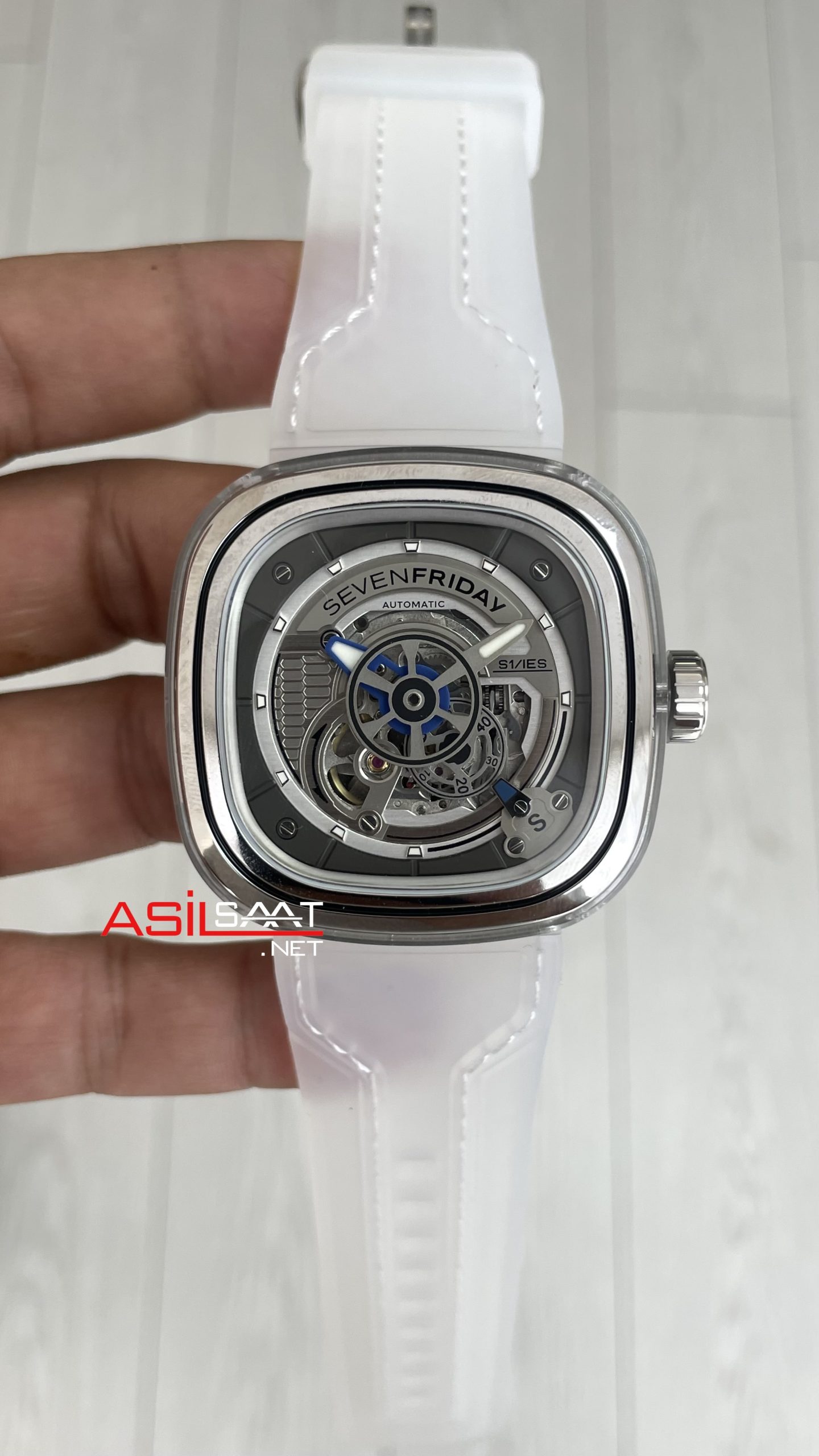 SevenFriday S Serisi SF-S1/01 Recyclable Nylon Şeffaf Silver 47mm Replika Saat SevenFriday S Serisi SF-S1/01 Recyclable Nylon Şeffaf Silver 47mm Replika Saat