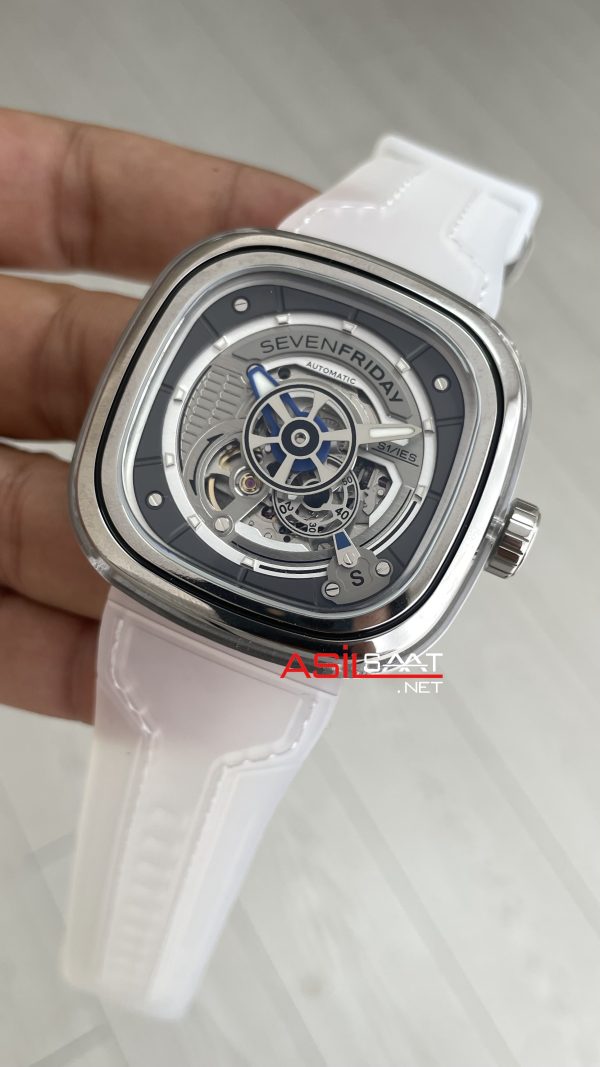SevenFriday S Serisi SF-S1/01 Recyclable Nylon Şeffaf Silver 47mm Replika Saat SevenFriday S Serisi SF-S1/01 Recyclable Nylon Şeffaf Silver 47mm Replika Saat