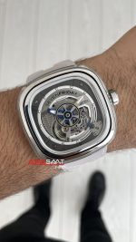 SevenFriday S Serisi SF-S1/01 Recyclable Nylon Şeffaf Silver 47mm Replika Saat