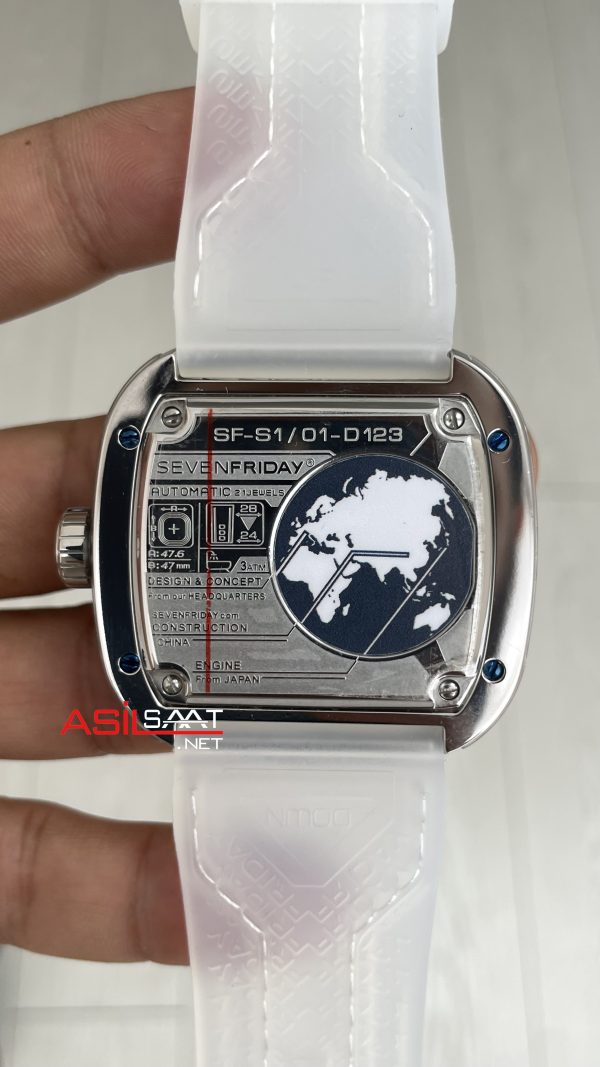 SevenFriday S Serisi SF-S1/01 Recyclable Nylon Şeffaf Silver 47mm Replika Saat SevenFriday S Serisi SF-S1/01 Recyclable Nylon Şeffaf Silver 47mm Replika Saat