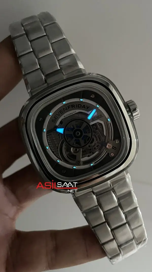 SevenFriday S Serisi SF-S1/01 Silver 47mm Replika Saat