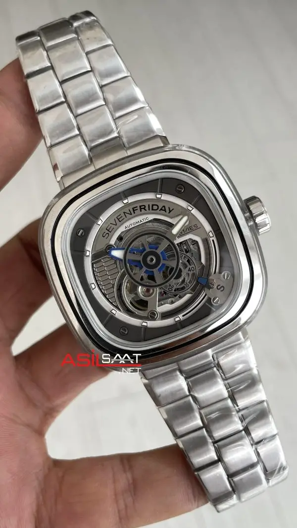 SevenFriday S Serisi SF-S1/01M Silver 47mm Replika Saat