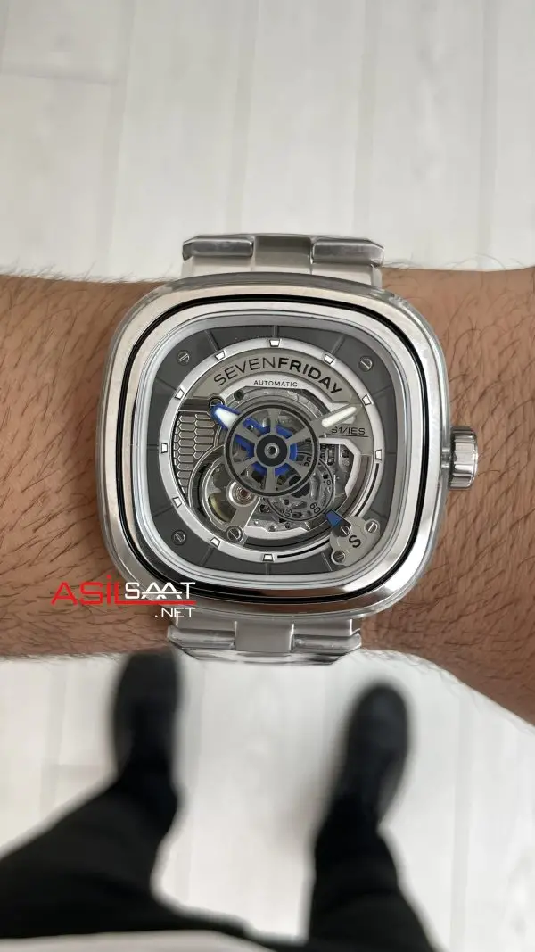SevenFriday S Serisi SF-S1/01M Silver 47mm Replika Saat