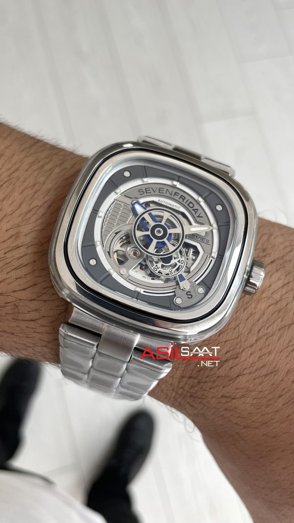 SevenFriday S Serisi SF-S1/01M Silver 47mm Replika Saat