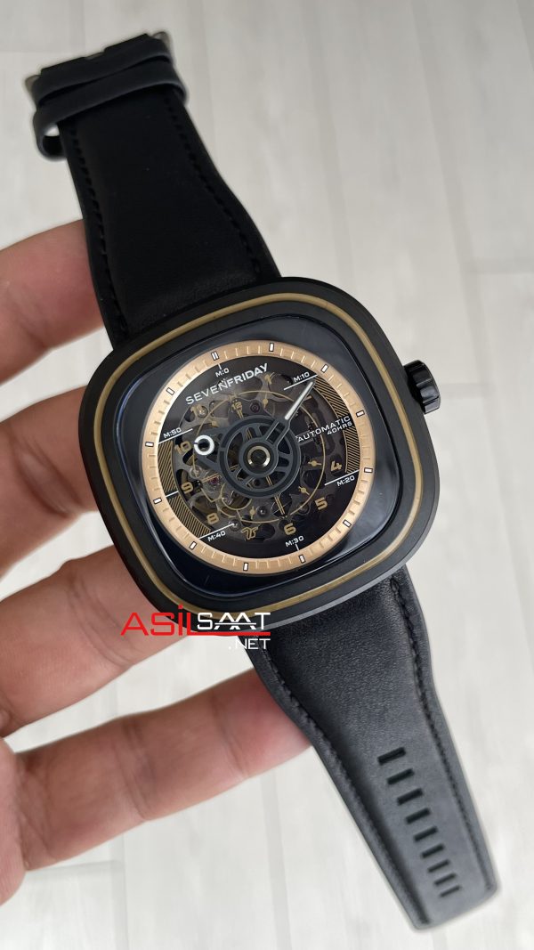 SevenFriday T Serisi Siyah T2/06 Aka T-Works 45mm