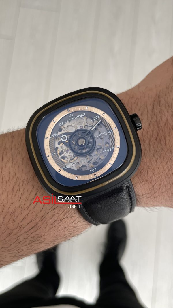 SevenFriday T Serisi Siyah T2/06 Aka T-Works 45mm