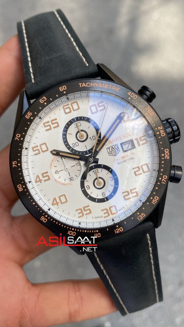 TAG Heuer Carrera Calibre 16 PVD Beyaz Kadran TAG Heuer Carrera Calibre 16 PVD Beyaz Kadran