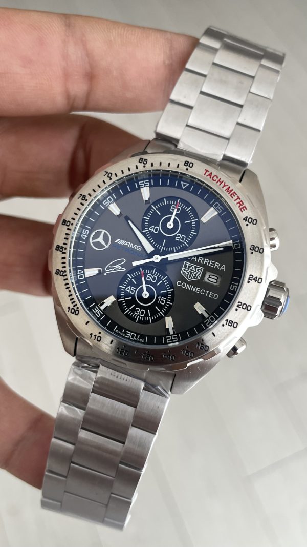 TAG Heuer Petronas AMG Gri 43mm Replika Saat TAG Heuer Petronas AMG Gri 43mm Replika Saat