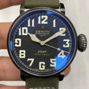 Zenith Pilot Yeşil PVD Siyah Kasa