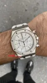 Audemars Piguet Royal Oak Beyaz Kauçuk Kordon 41 mm Replika Saat