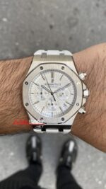 Audemars Piguet Royal Oak Beyaz Kauçuk Kordon 41 mm Replika Saat