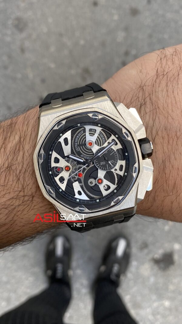 Audemars Piguet Royal Oak Offshore Consept 45 mm Silver Replika Saat Audemars Piguet Royal Oak Offshore Consept 45 mm Silver Replika Saat