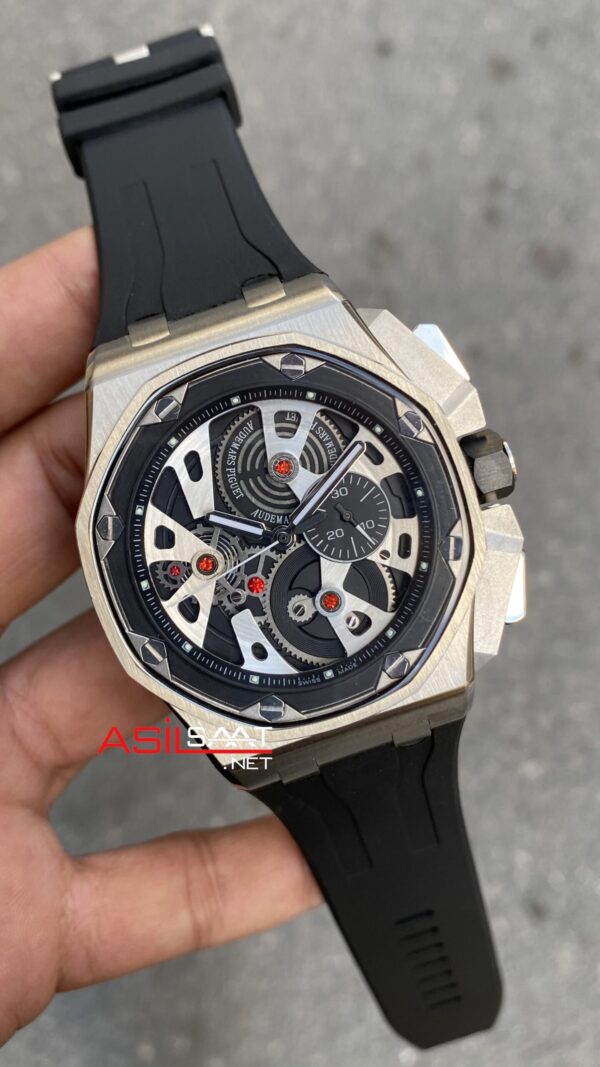 Audemars Piguet Royal Oak Offshore Consept 45 mm Silver Replika Saat Audemars Piguet Royal Oak Offshore Consept 45 mm Silver Replika Saat
