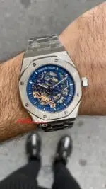 Audemars Piguet Royal Oak Skeleton 41 mm Mavi Kadran Replika Saat