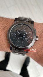 Burberry BU9351 The City Gunmetal Chronograph Gri 42mm Replika Saat