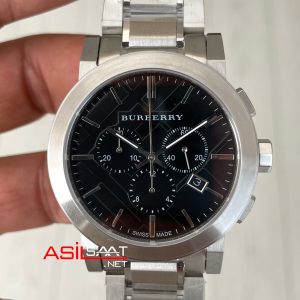 Burberry BU9351 The City Herenhorloge Chronograph Siyah 42mm Replika Saat