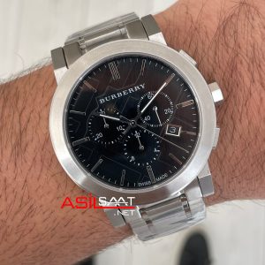 Burberry BU9351 The City Herenhorloge Chronograph Siyah 42mm Replika Saat