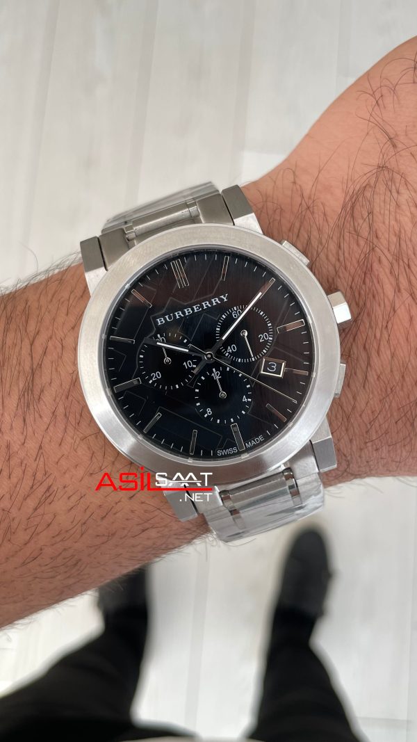Burberry BU9351 The City Herenhorloge Chronograph Siyah 42mm Replika Saat Burberry BU9351 The City Herenhorloge Chronograph Siyah 42mm Replika Saat