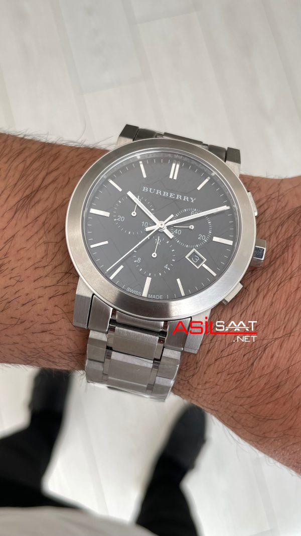 Burberry BU9351 The City Herenhorloge Chronograph Siyah 42mm Replika Saat Burberry BU9351 The City Herenhorloge Chronograph Siyah 42mm Replika Saat