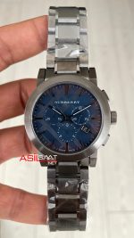 Burberry BU9365 The City Gunmetal Chronograph Mavi 42mm Replika Saat