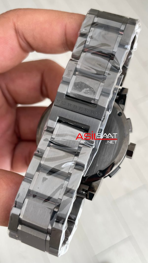 Burberry BU9365 The City Gunmetal Chronograph Mavi 42mm Replika Saat Burberry BU9365 The City Gunmetal Chronograph Mavi 42mm Replika Saat