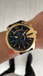 Diesel DZ4344 Mega Chief Gold Siyah 51mm Erkek Kol Saati