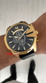 Diesel DZ4344 Mega Chief Gold Siyah 51mm Erkek Kol Saati