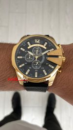 Diesel DZ4344 Mega Chief Gold Siyah 51mm Erkek Kol Saati