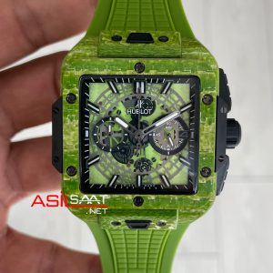 Hublot Square Bang Unico Pistachio Green Carbon Chronograph 45mm