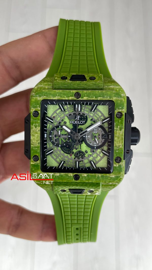Hublot Square Bang Unico Pistachio Green Carbon Chronograph 45mm